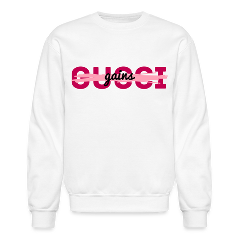 Gains Over Gucci White Crewneck Sweatshirt - white