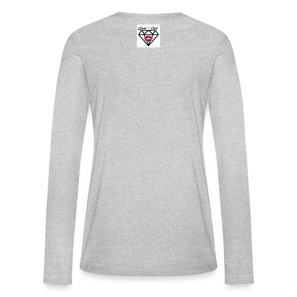 Glam Fit Club, Not Designer Long Sleeve Tee - heather gray
