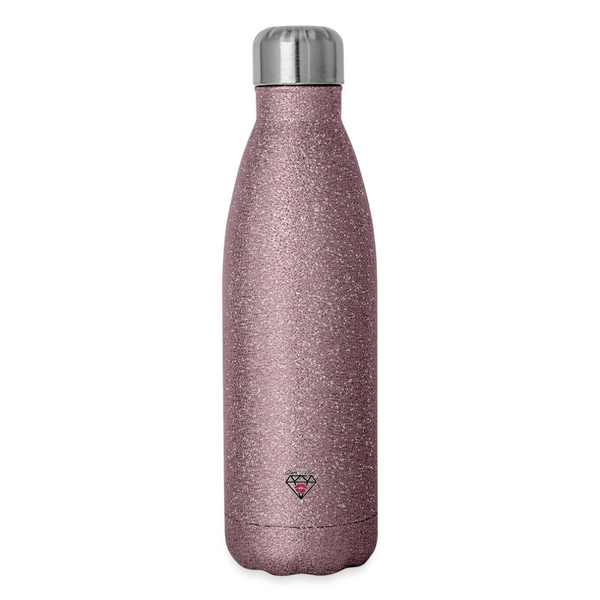 Glam Fit, Not Designer Water Bottle - pink glitter